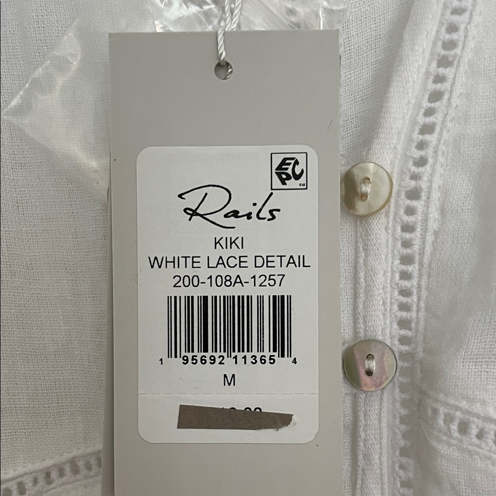 💕NWT Rails White Lace-Trimmed Dress - Picture 3 of 12